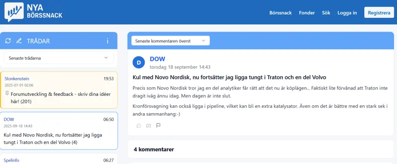 Börssnack har stängts – Nya Börssnack tar över diskussionerna